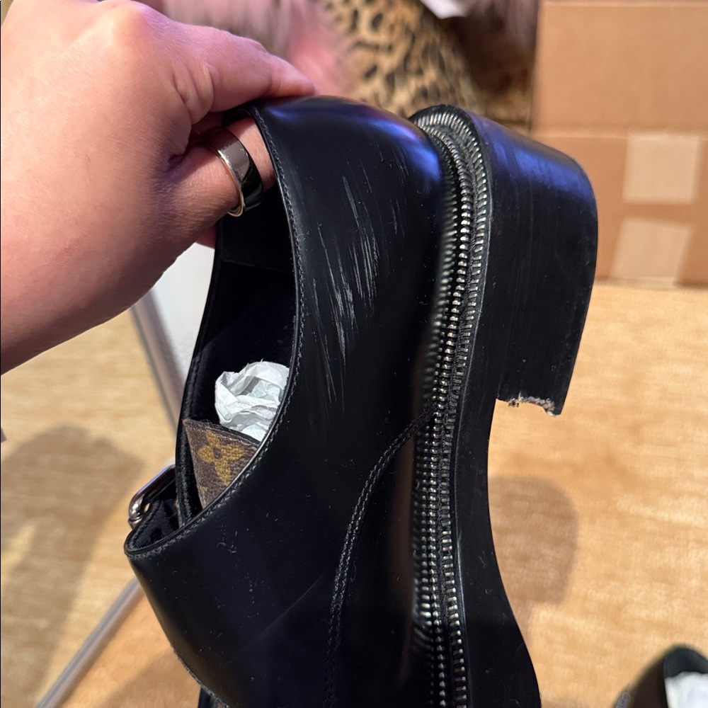 LOUIS VUITTON ACADEMY BUCKLE LOAFERS - Picture 6 of 7